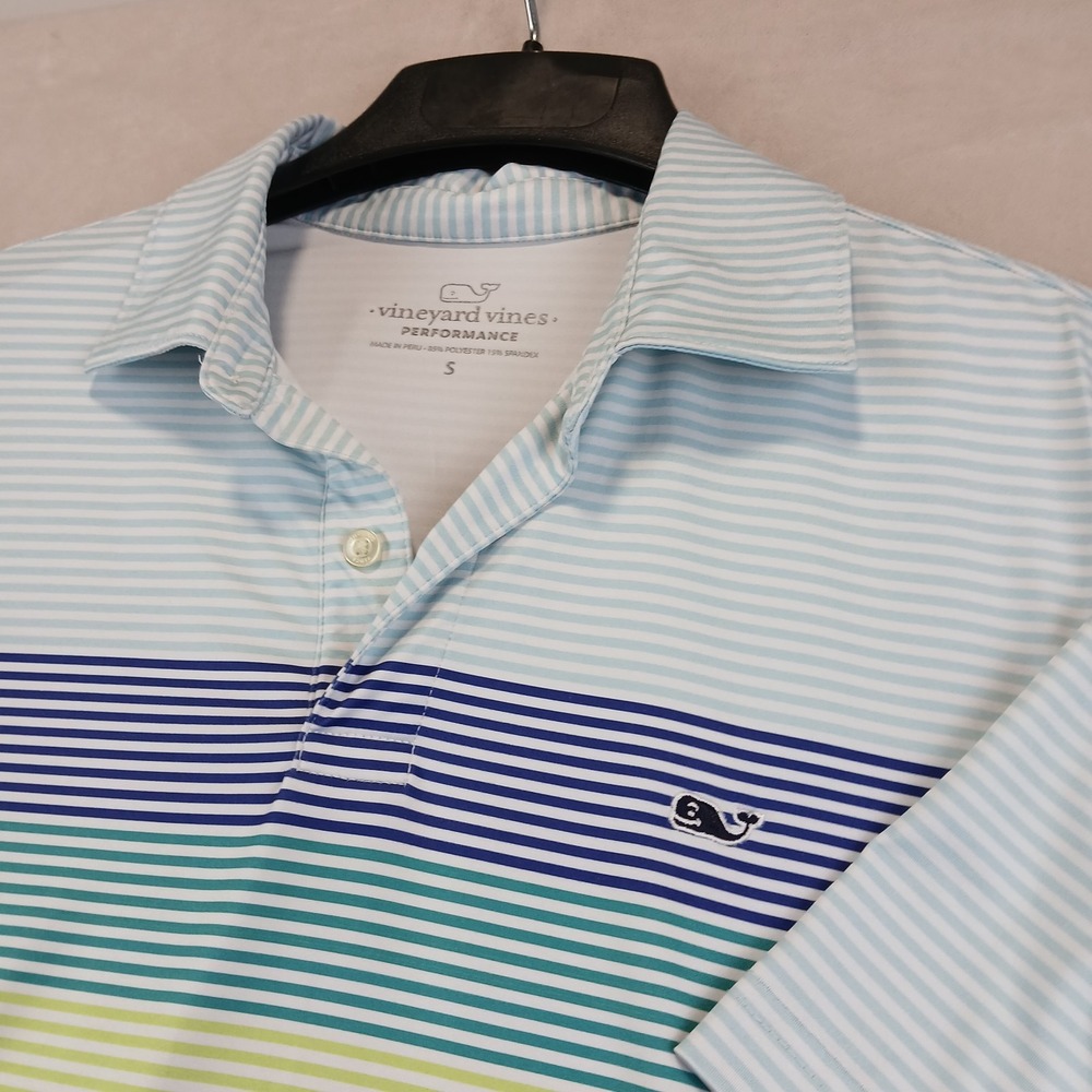 Vineyard Vines Performance Small Mens Polo Shirt Stretch FLAWS 20x27